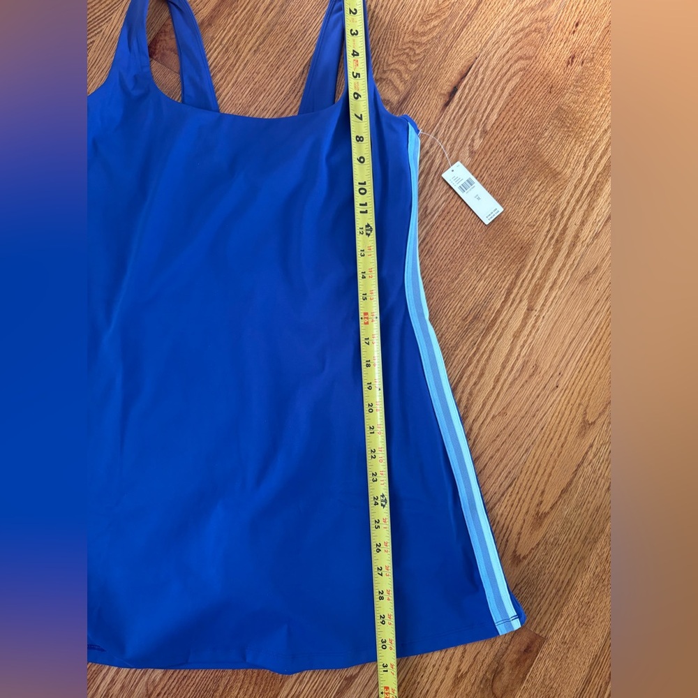 Anthro Spiritual Gangster Sapphire Blue Sidestripe High Performance Sport Dress - Picture 9 of 12